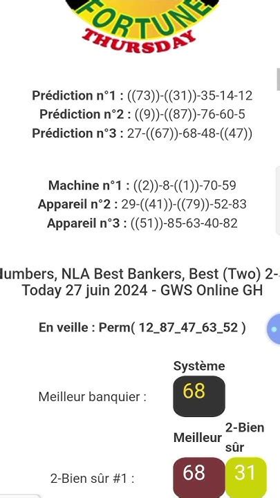 lotto ghana banka du jour
